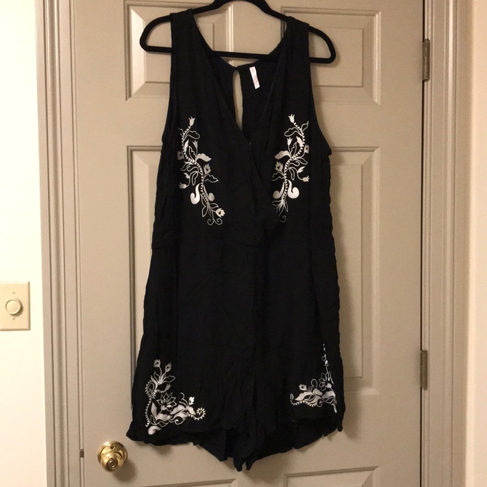 Black and white romper